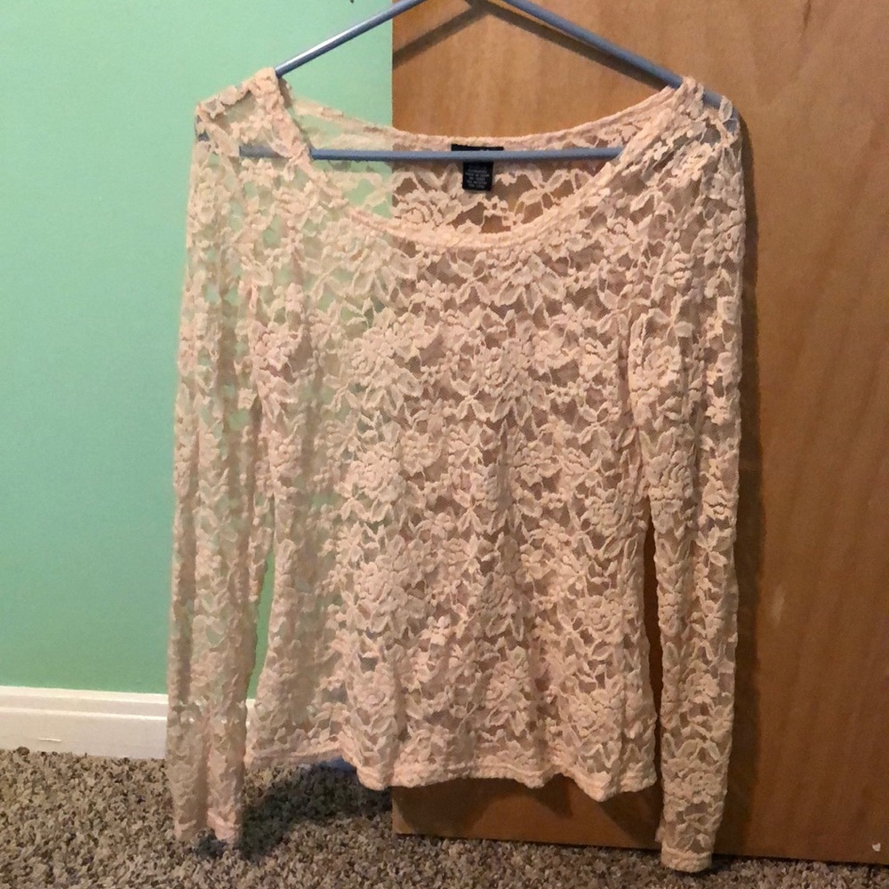 Lace shirt long sleeve